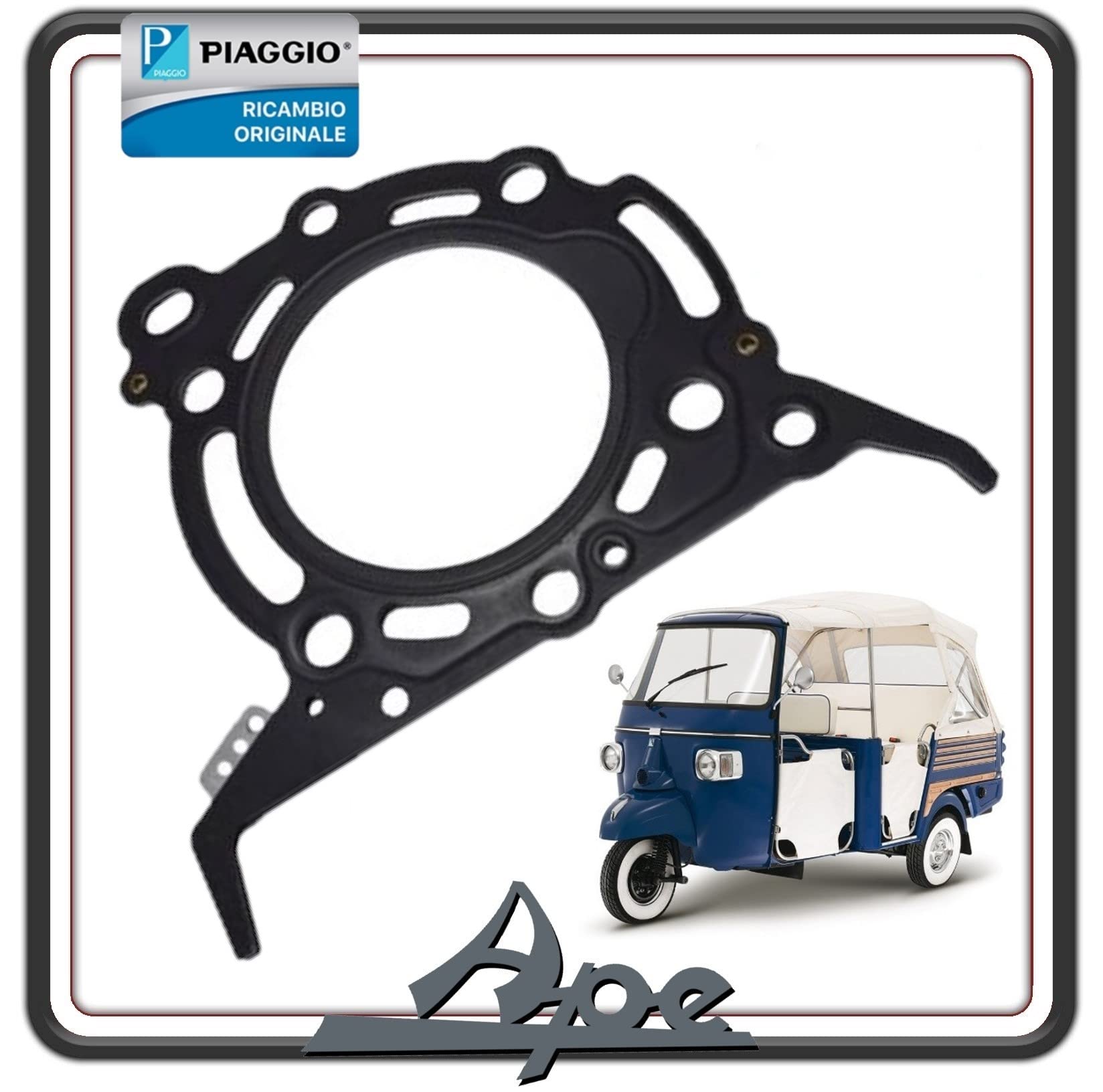 GUARNIZIONE TESTA TESTATA 1.80 (3 FORI) PER PIAGGIO APE CALESSINO - APE 703 DIESEL RAFFREDDAMENTO A LIQUIDO ORIGINALE PIAGGIO.
