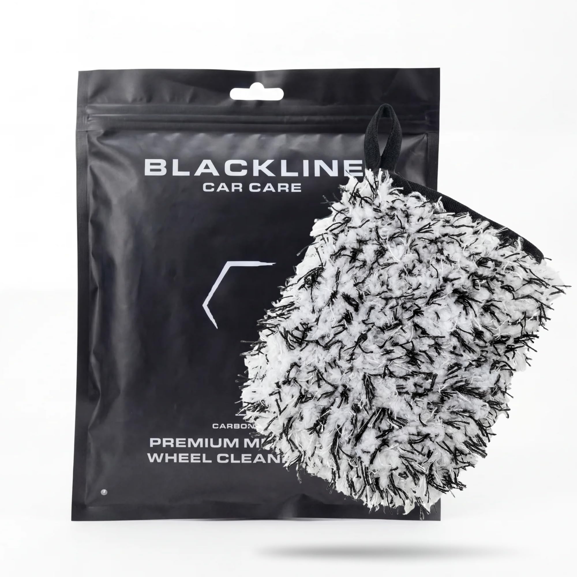 Blackline Mikrofaser-Auto-Radhandschuh, Premium, kratzfrei, Mikrofaser-Waschhandschuh für die Autoreinigung, Auto-Detaillierungszubehör, funktioniert mit Eimer, Autoshampoo oder Schaumkanone, 70 % /