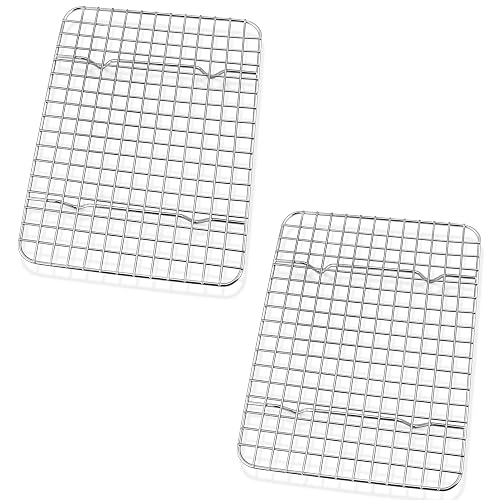 P&P CHEF 8.75 Inch Stainless Steel Cooling Baking Rack Set of 2