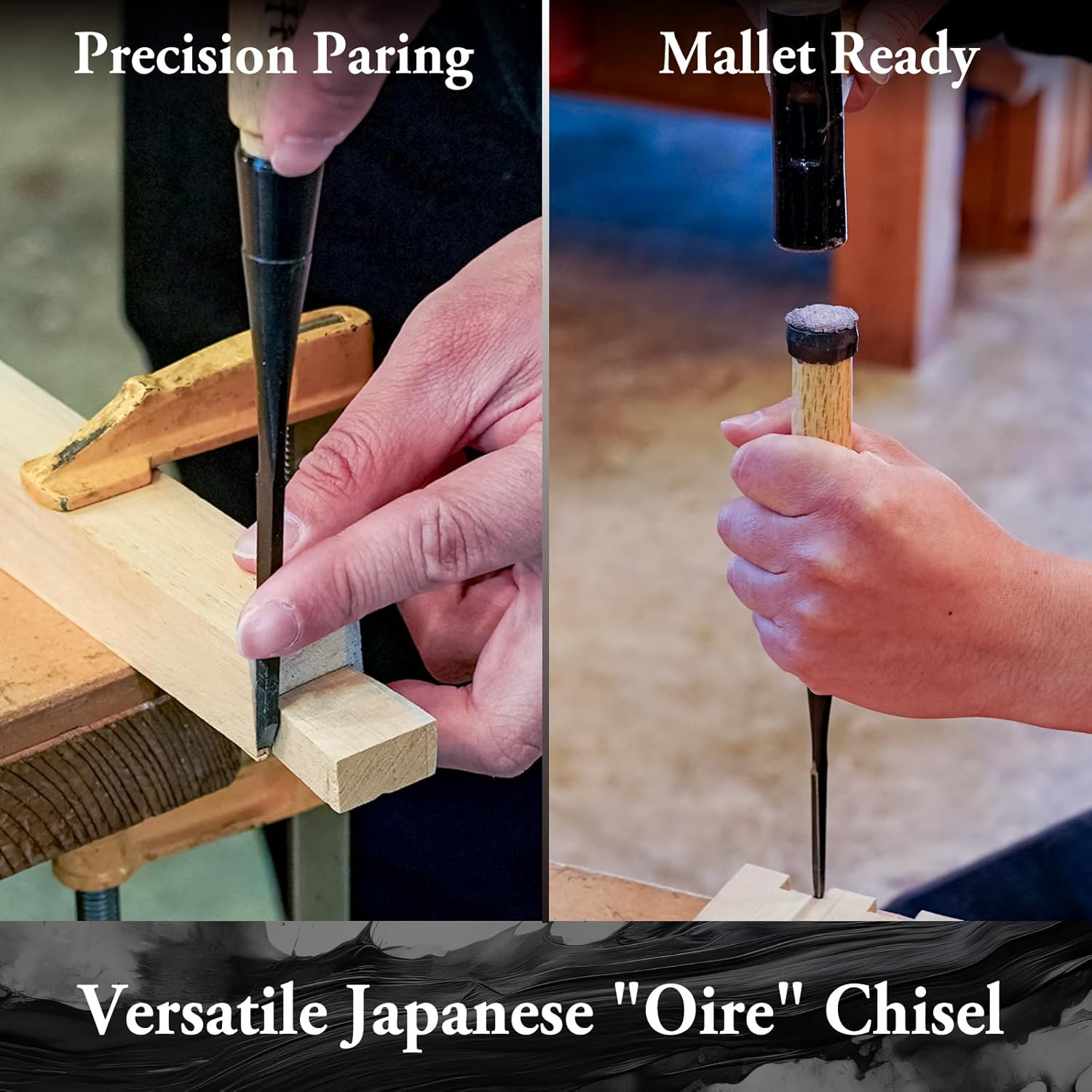 SUIZAN Japanese Wood Chisel 1/8" (3mm) - Professional Oire Nomi Woodworking tools