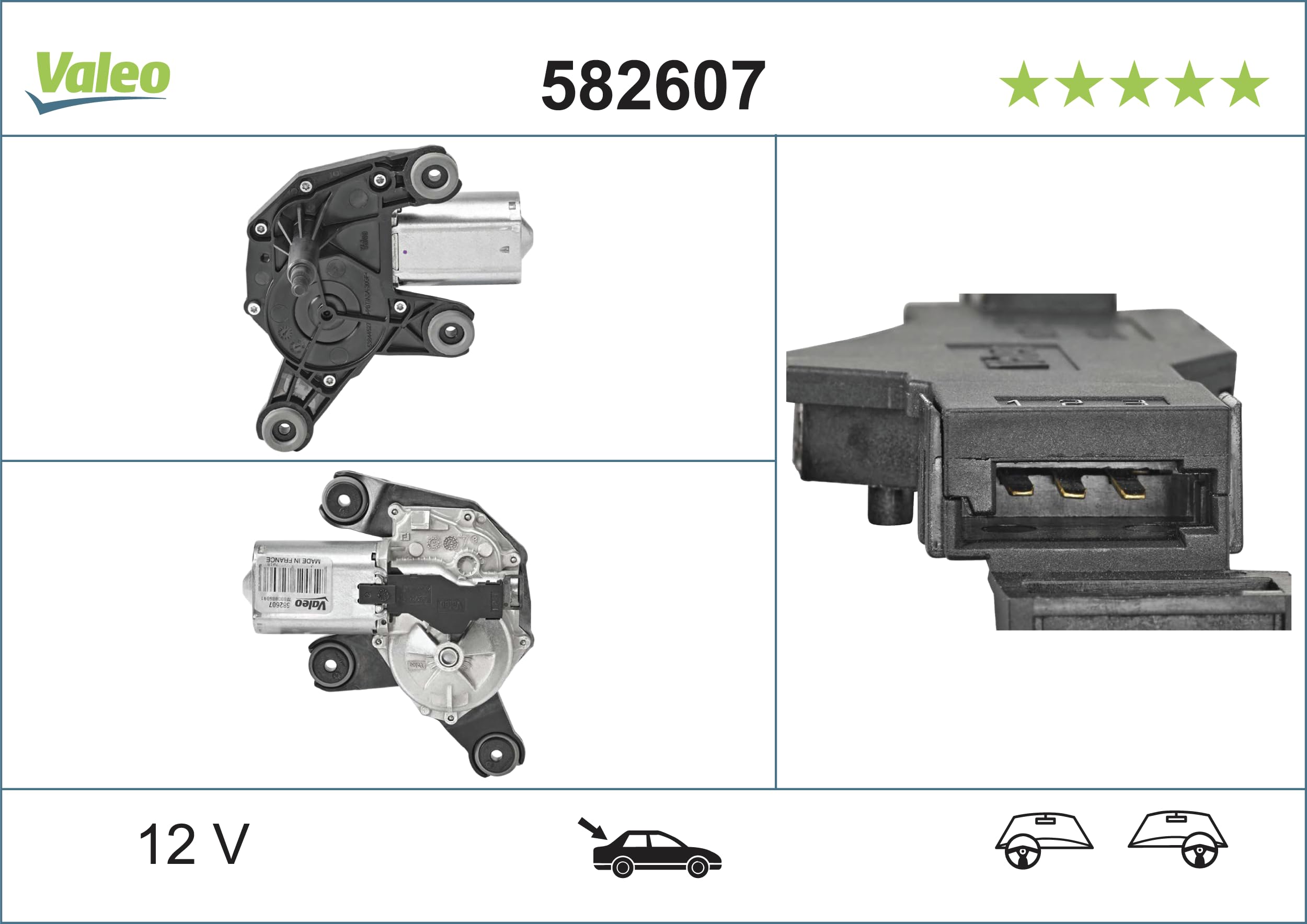 VALEO - Heckwischermotor - 582607 - GIULIETTA (2010 -)