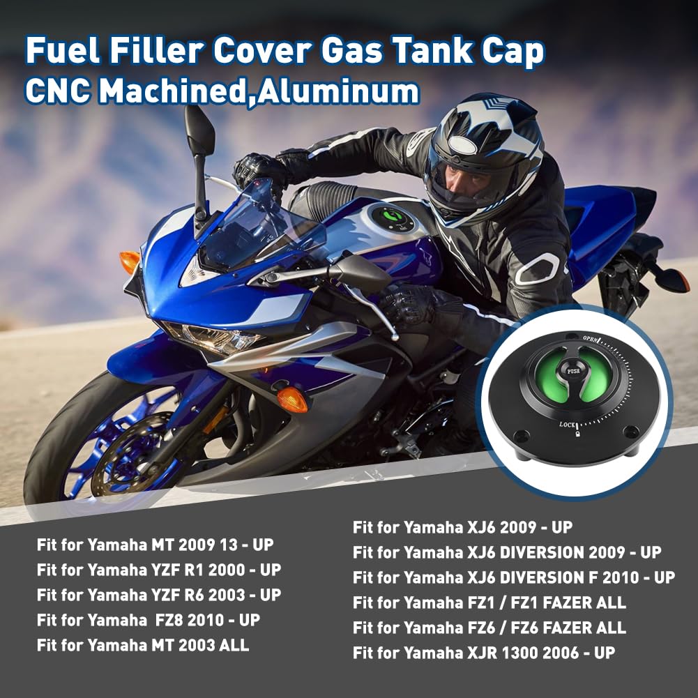 Bouchon De Réservoir Aluminium CNC Pour Yamaha R3 2014-2015 | Accessoire Moto Sans Clé