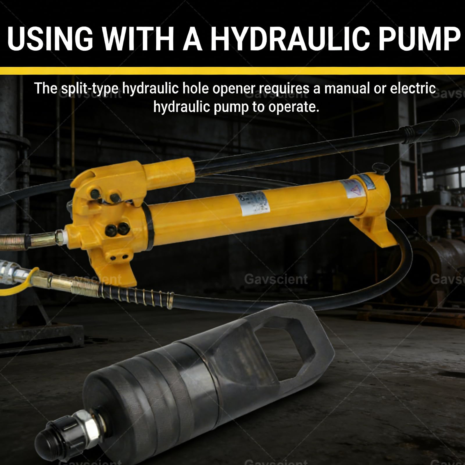 Hydrauliczne narzędzie do cięcia nakrętek o dużej wytrzymałości, rozgałęźnik do nakrętek 10T z automatyczną sprężyną powrotną do usuwania uszkodzonych zablokowanych nakrętek, zakres cięcia 10-50 mm