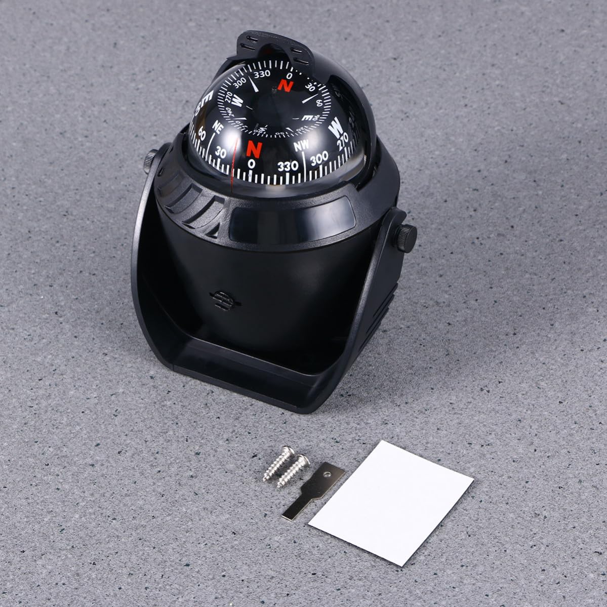 Compas Marin Numérique Éclairé Abs Noir Pivot à Rubis et Réglage Magnétique pour Navigation Marine 12v Usage Nocturne