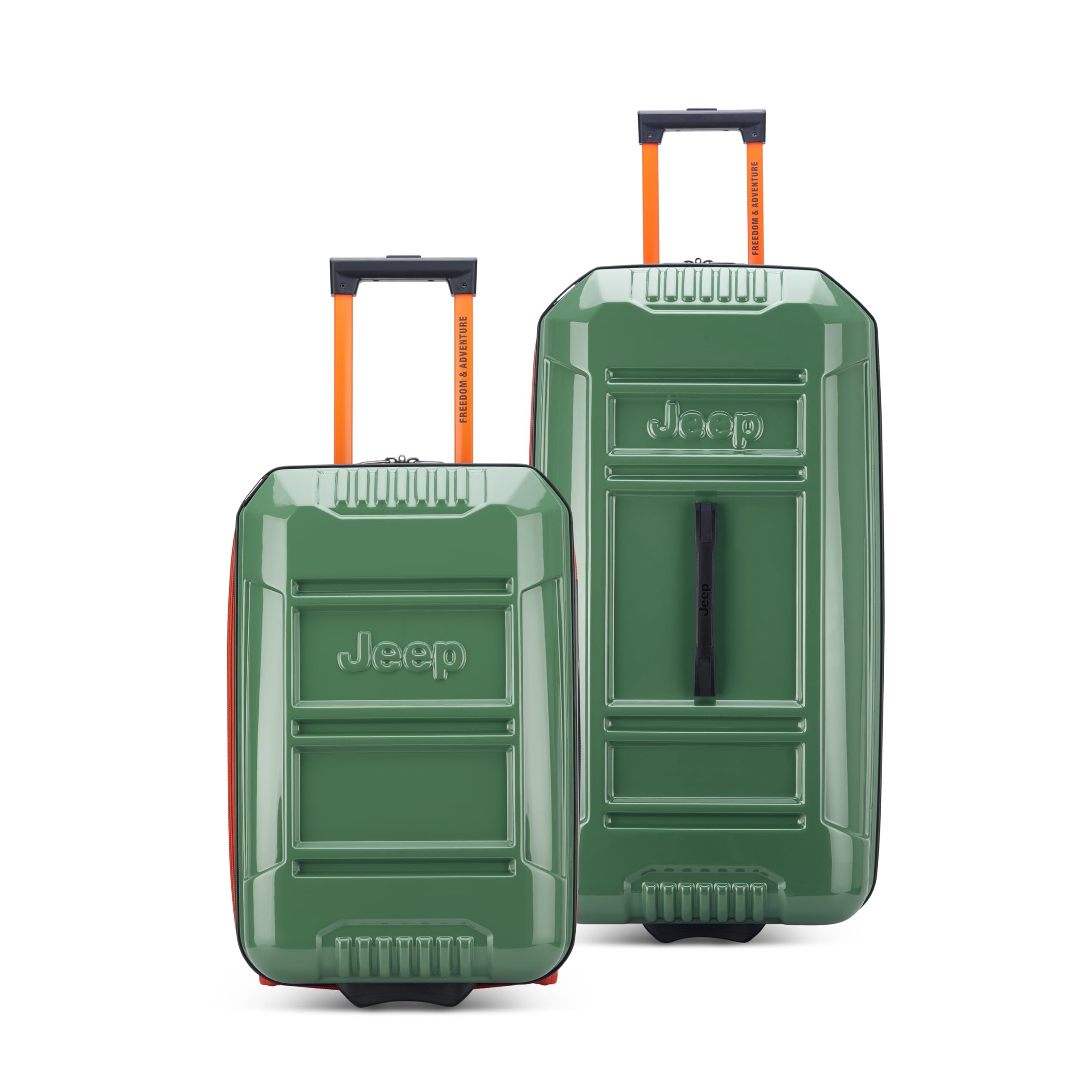 JH003B Hardside Expandable Luggage with Two Wheels, Elm Green, 2 Piece Set 21/30 Inch
