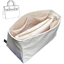 purse Organizer for H.ermes Birkin 20/25/30/35/40/insert Premium Nylon Tote Shaper Handbag Storage Pockets darkcoffee, Birkin40