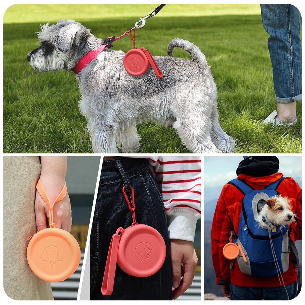 2x Silikon Leckerli-Tasche Für Hunde - Mit Handschlaufe & Karabiner Für Training