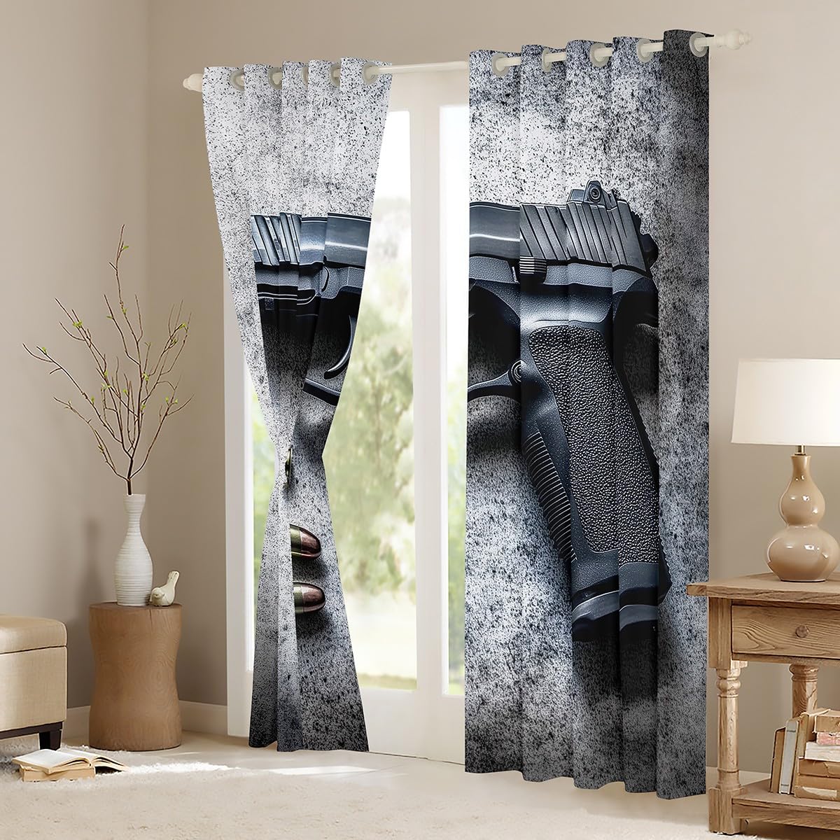 Amazon.com: Erosebridal Gun Window Curtains Military Curtain