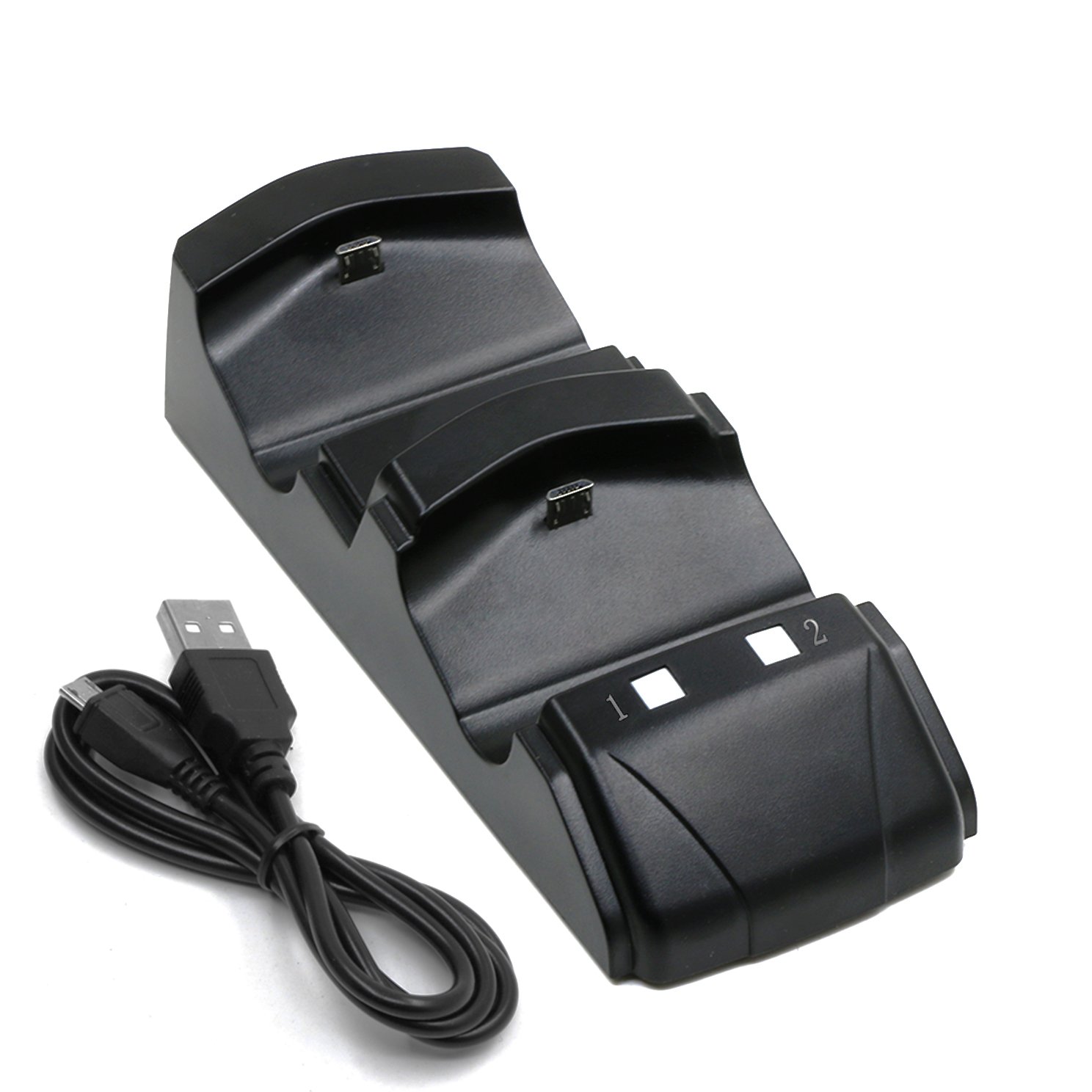 YOUSHARES Dual PS4 Controller Charger with Dual USB Charge Docking Station/Storage Vertical Stand for DualShock 4 Gamepad of SONY Playstation 4 Pro 4 Slim 4