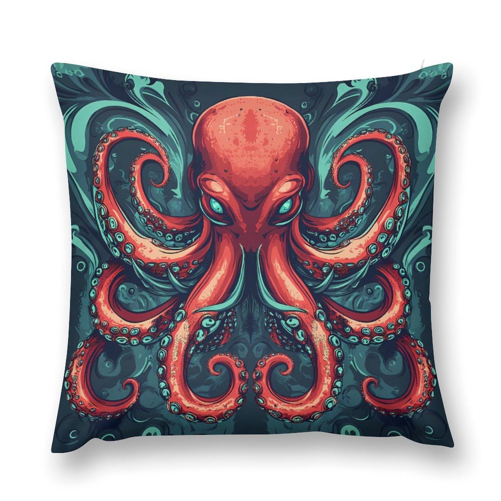 Evil Octopuss Tentacles Decorative Throw Pillow Covers Plush Cushion Protect Case for Sofa Bedroom 20 