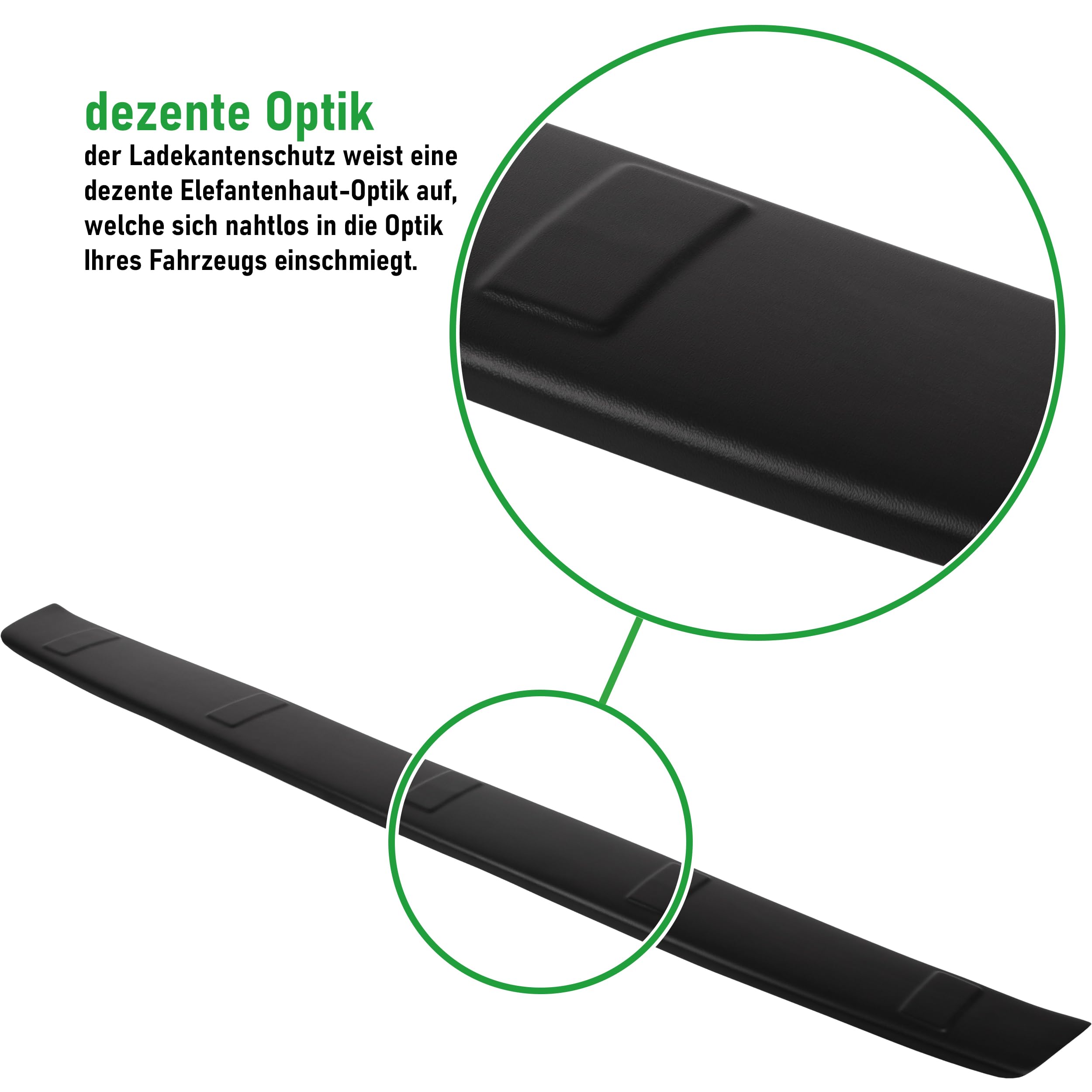RECAMBO | Protector de Parachoques Trasero de plástico ABS | Compatible con Mercedes Vito/Clase V / W447 / año a Partir de 2014 | Resistente y Ajuste Protección Borde de Carga