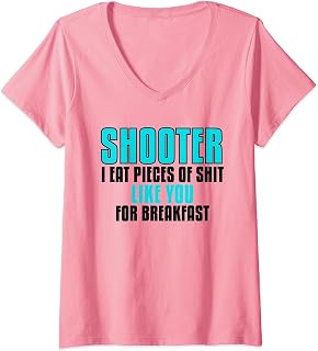 Womens Funny I Eat Pieces Like You For Breakfast Veterans gift V-Neck T-Shirt
