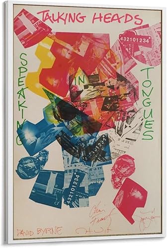 TALKING HEADS Impresión de concierto de música vintage, gran hogar, pub, cafetería, bar, decoración de pared, póster decorativo de lienzo, arte de