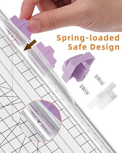 Vista 17 de Firbon Cuchilla de repuesto blanca de 5 piezas con diseño de seguridad automática para cortadoras de papel Blanco