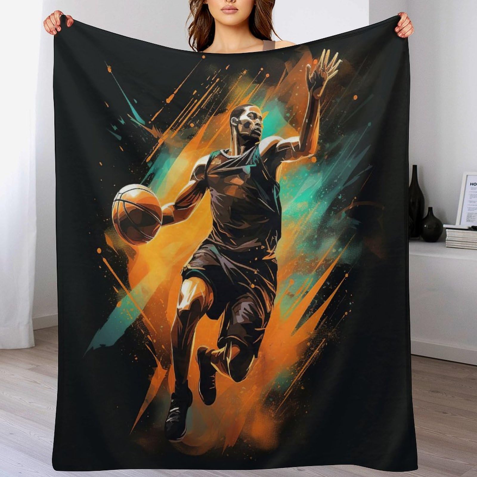 Plaid de sport basket-ball chaud et moelleux pour des soirées cocooning