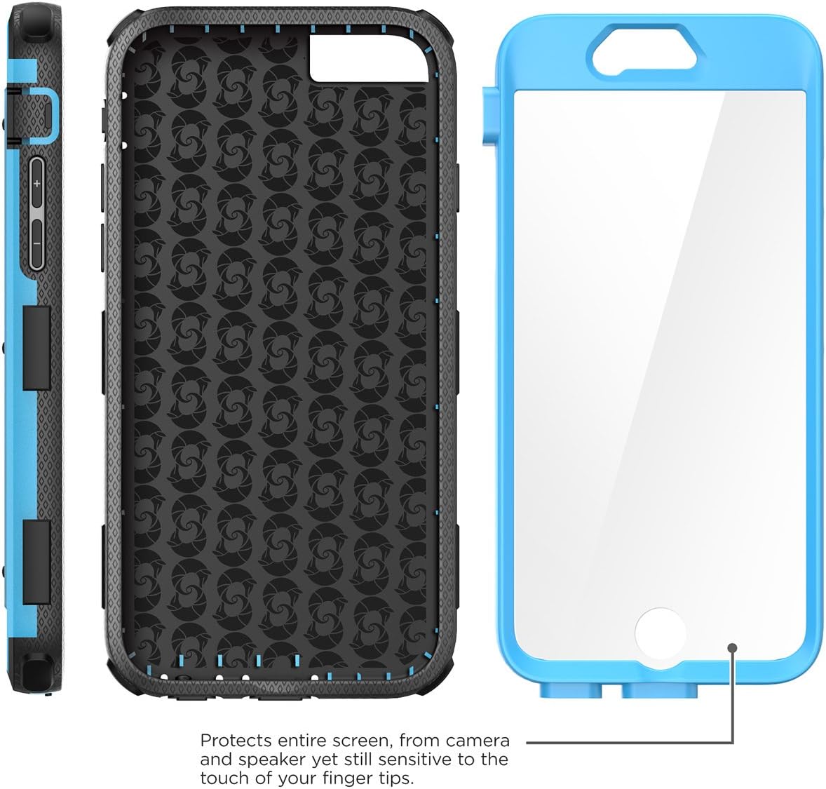 iPhone 6s Plus Case, [Armorbox] i-Blason Built-in [Screen Protector] Heavy Duty Shock Reduction [Bumper] for Apple iPhone 6 Plus 5.5 Inch (Blue)