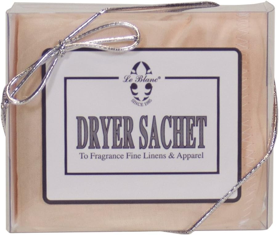 Le Blanc® White Flowers Pack Dryer Sachet - Luxury Scented Fabric Sachet for Your Dryer (1 Pack)