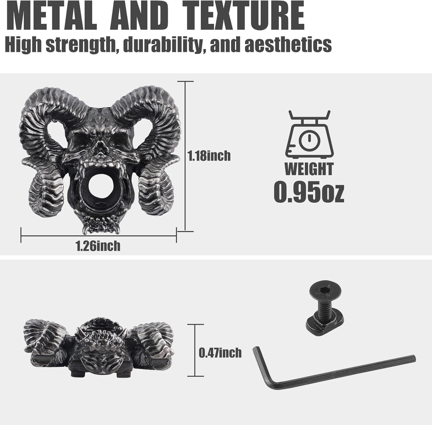 ZBULAR Devil-Horn-G2 Pressure Switch Cable Guides Decorations That Make Your AR-Look Cool Compatible with M-LOK System, Flashlight Laser Wire Management Clips Cable Clips are Used to Route and Secure