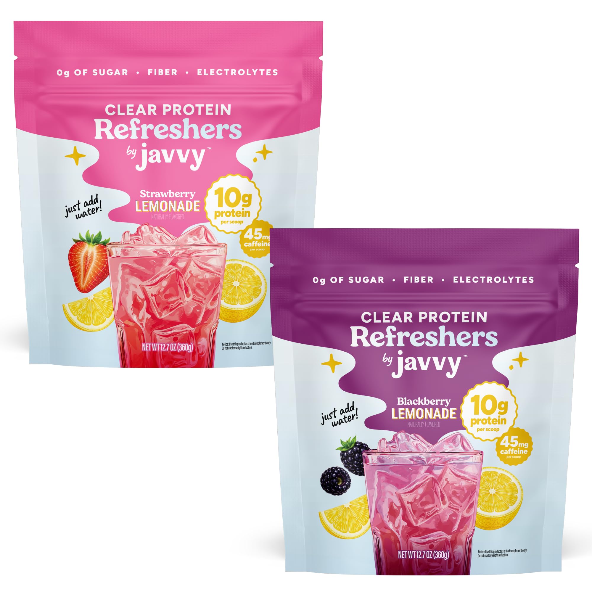 Javvy Clear Protein Powder with Clear Whey Protein, Strawberry Berry Acai — Amazon image 10
