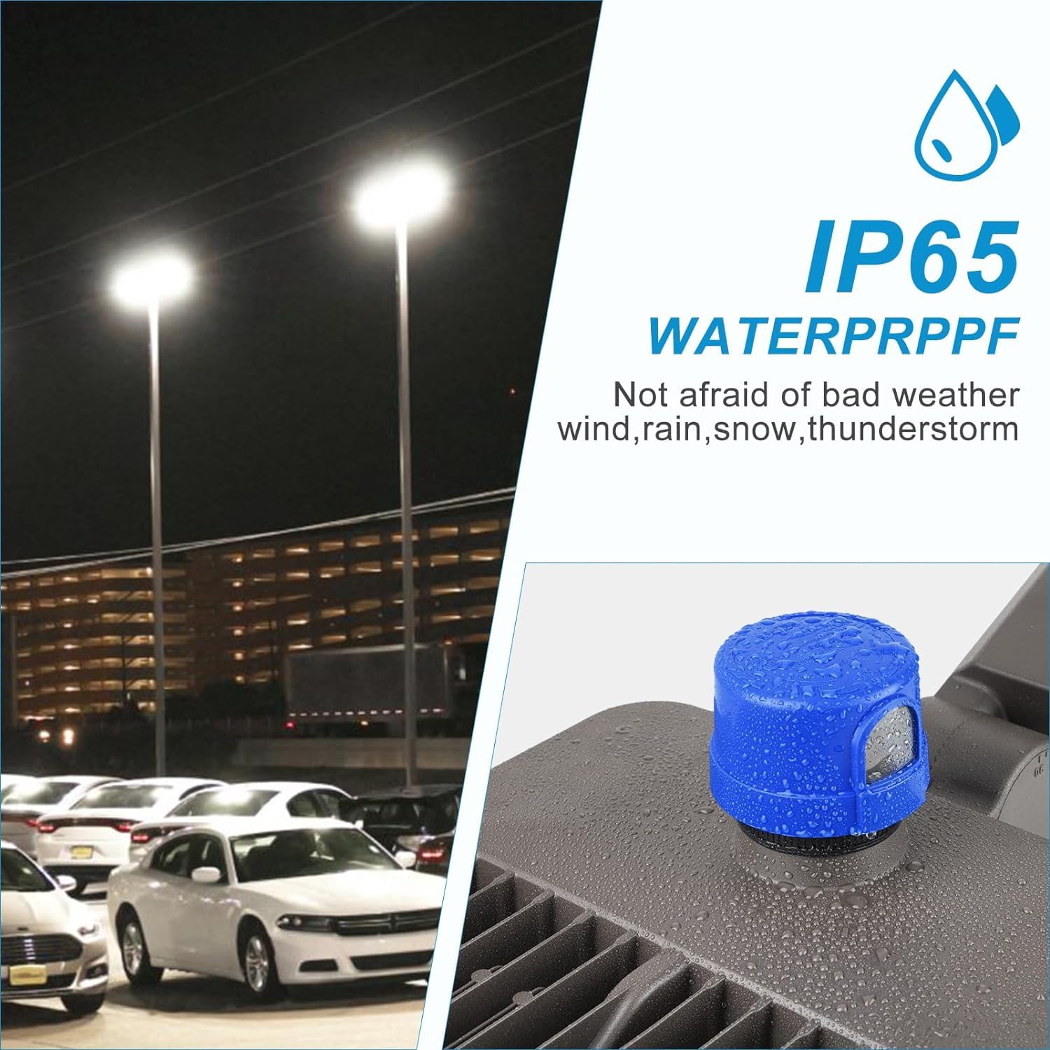 Lightdot 2Pack of 420W LED Parking Lot Light (60000lm Eqv 2000W HPS) 5000K LED Pole Lights Outdoor with Slipfitter Mount, Dusk to Dawn Outdoor LED Shoebox Light for Parking Lot/Stadium -7Yrs Warranty