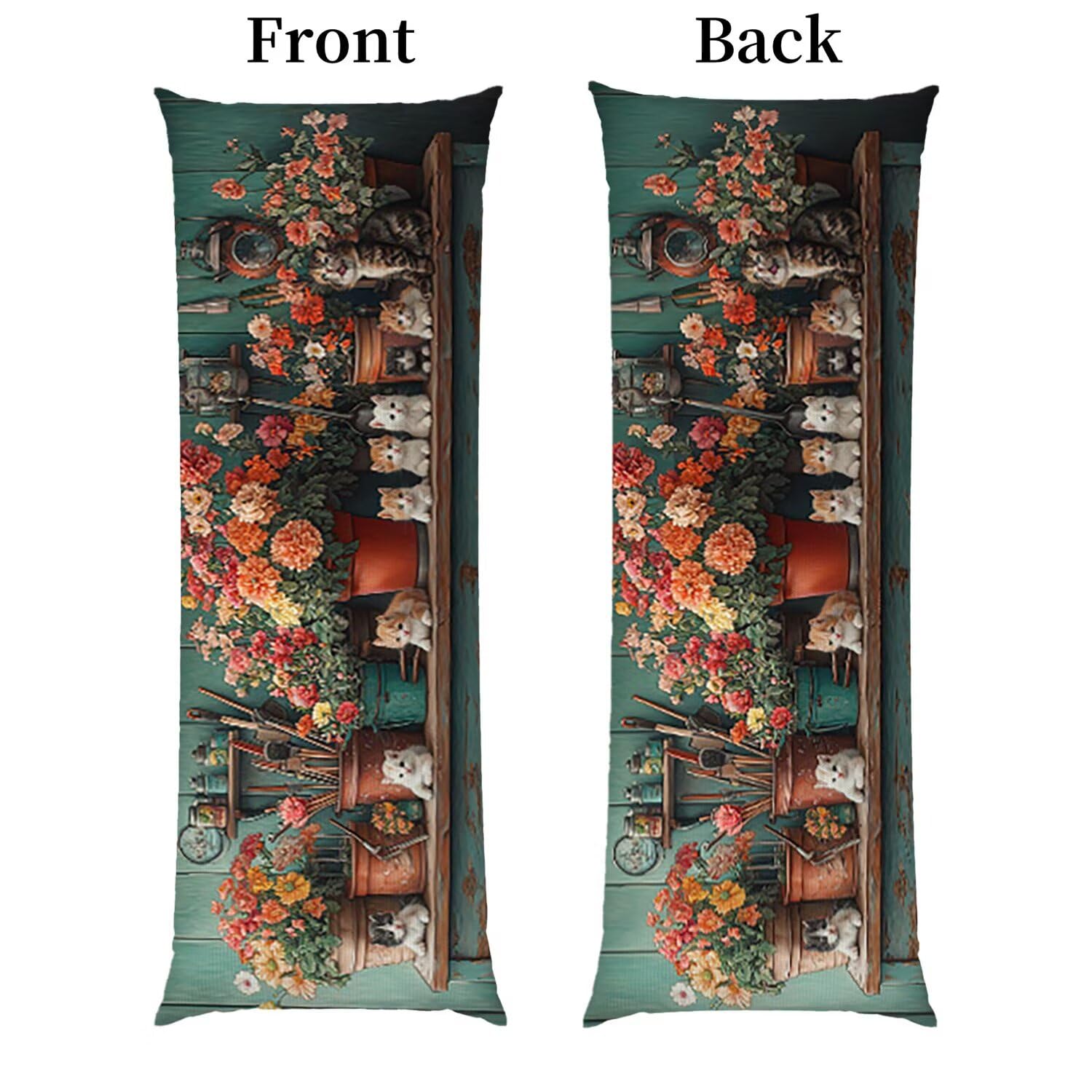 Almohada Corporal para Adultos - Almohada Embarazada - Almohadas Corporal para Dormir de Lado Extra Larga 180x60cm, Soporte Integral para Espalda y Caderas Terciopelo Funda Cojin (Gato huajia) h-324
