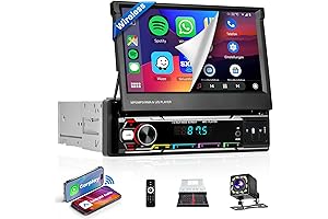 2024 Wireless CarPlay and Android Auto Car Stereo with 7 Inch Foldable...