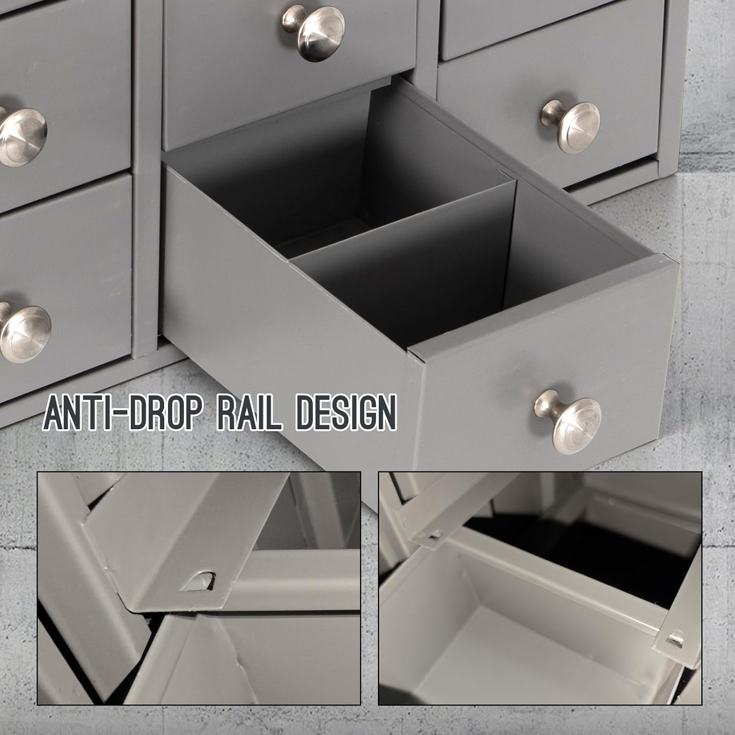 12-Drawer All-Metal Parts Cabinet – Heavy Duty Bolt and Nut Organizer with Metal Drawers, Hardware Storage Cabinet for Workshop Garage or Office, Bolt Bin, No Assemble