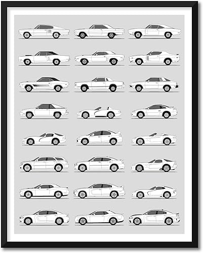Miniatura 197 de Handmade Poster compatible with Chevy Print Wall Art Handmade Decor of the Best of Chevy Generations History Evolution 8x10" (Unframed) Satin Print