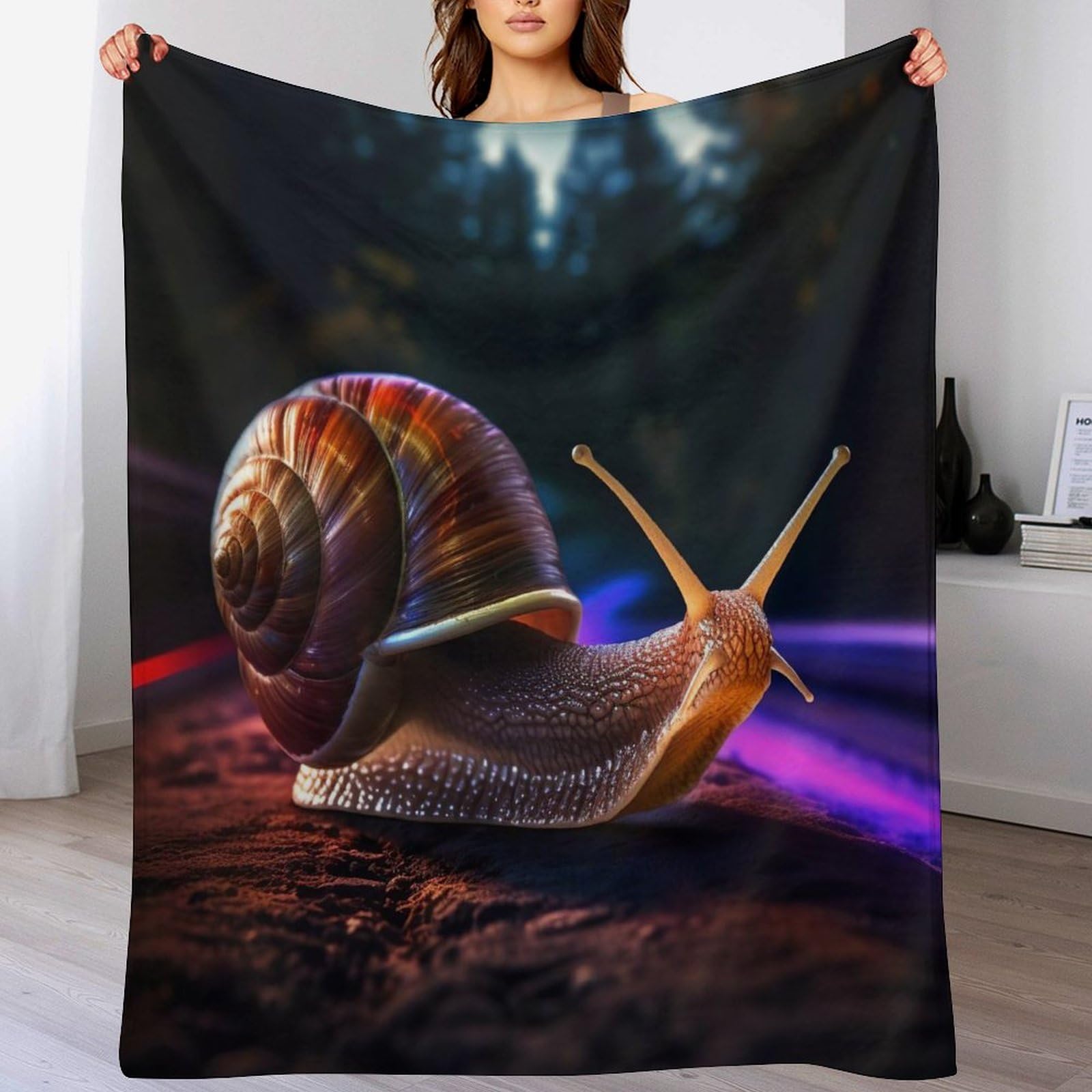 Manta para sofa de franela calida con relieve de caracoles gris 150x200cm