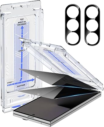 for Samsung Galaxy Z Fold 7 Privacy Screen Protector With Lens Protection Film,9H Hardness Anti-Scratch Tempered Glass, Case Friendly,2+2 pack
