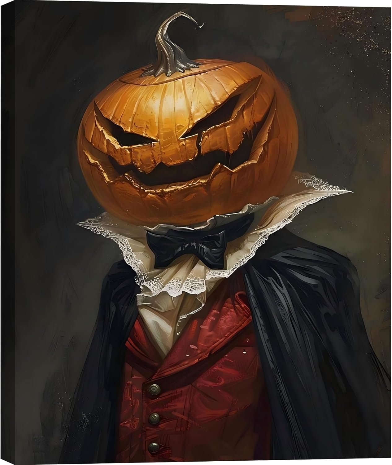 Horror Pumpkin Vampire Art Print Poster 20x30 inch