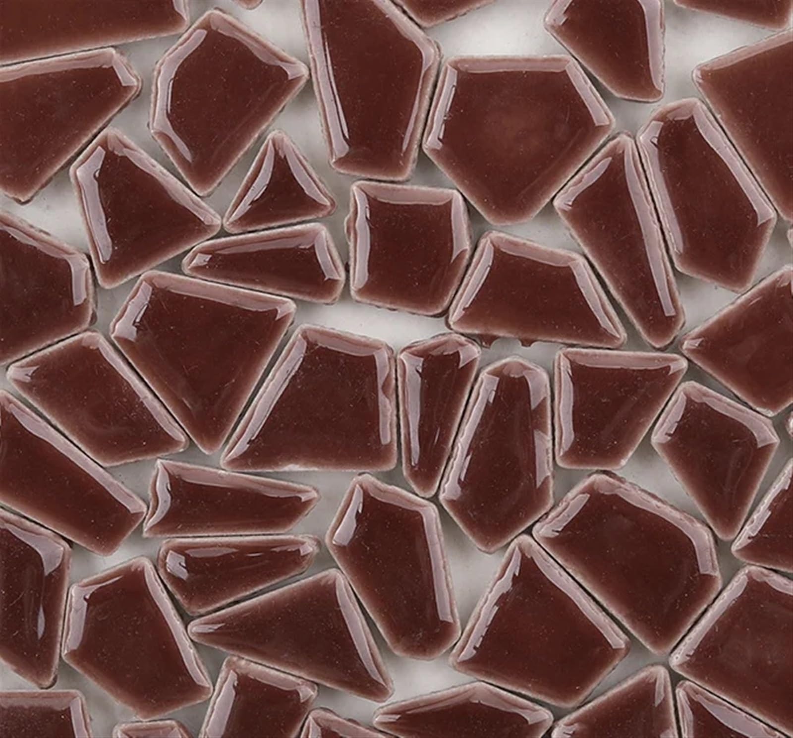 Ekalgretra Brown Mosaic Making Supplies 100G Porcelain Mosaic Tiles Diy Craft Ceramic Making Materials(Brown)