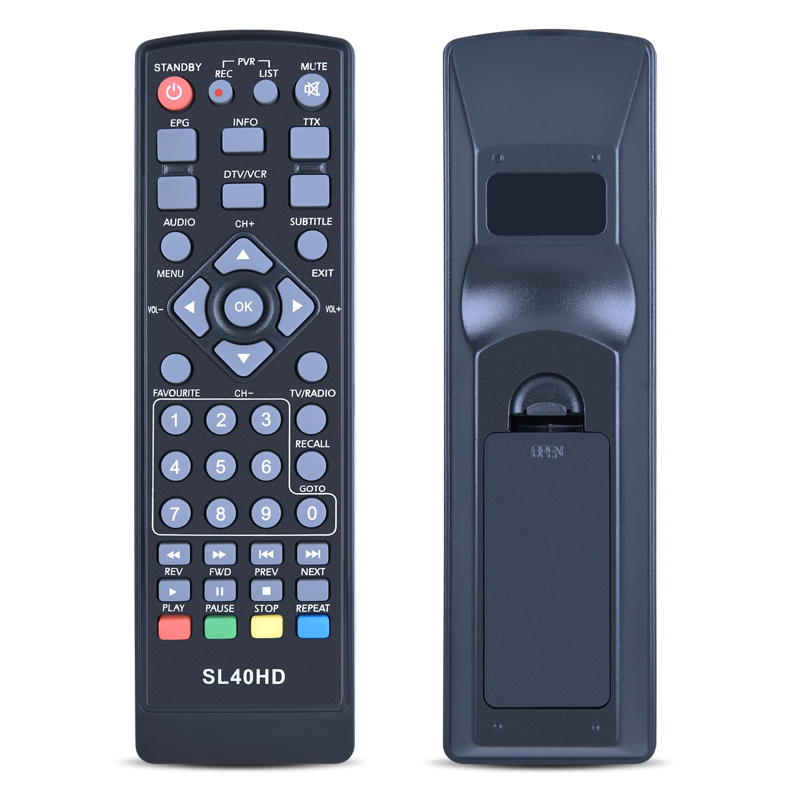 ALLIMITY Mando a Distancia Compatible con Comag M01 SL40HD HD25 HD25-HDMI M80HD M25HD Fit for Telesystem F-21 Fit for EVOLVEO Scorpio DT-3010 Fit for Dyon Galaxy Predator Maximum S2000 FTA PVR