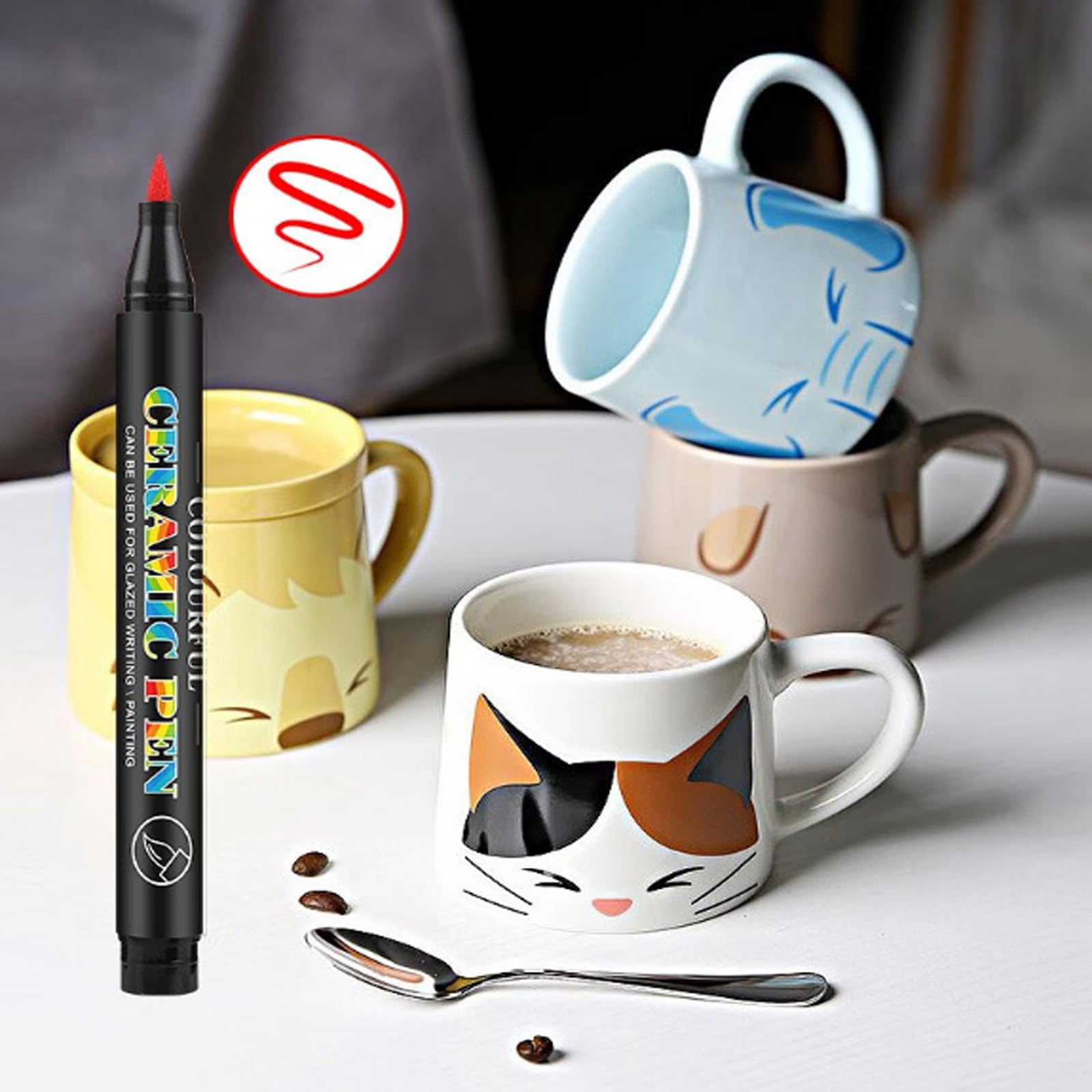 Sinmoe 36 Pennarelli Per Ceramica | 72 Colori | Doppia Punta | Indelebili Per Porcellana E Vetro - 2
