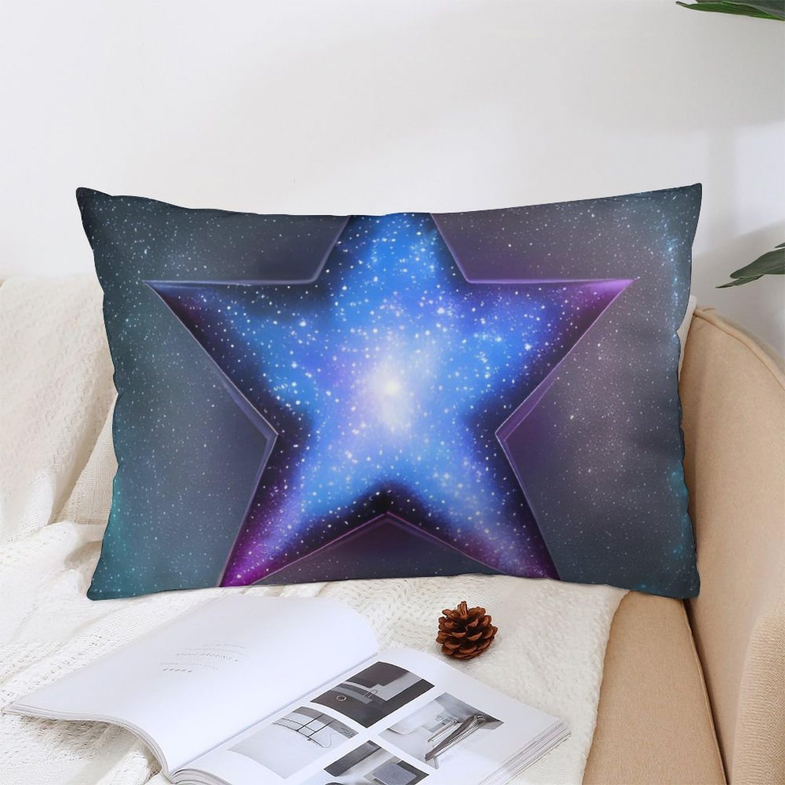 NTVOWPZO Decoration Throw Pillow Covers 12 "x20 Pillowcases Covers Stars Soft Pillowcases Modern Farmhouse Home Decor Sofa Cushions Covers for Couch Bed Living Room