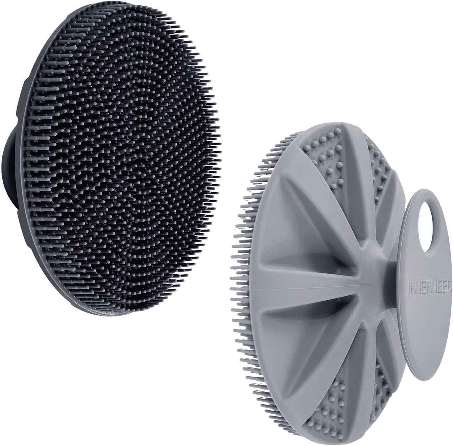 INNERNEED Food-Grade Silicone Body Scrubber Bath Shower Cleansing Brush, Gentle Exfoliating And Massaging, Nice Foaming, More Hygienic And Last Longer (Black - View #5