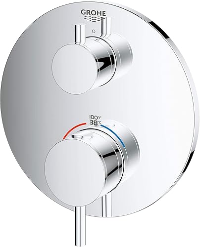 Miniatura 9 de GROHE 24150EN3 Atrio - Moldura termostática de 2 manijas, níquel cepillado InfinityFinish