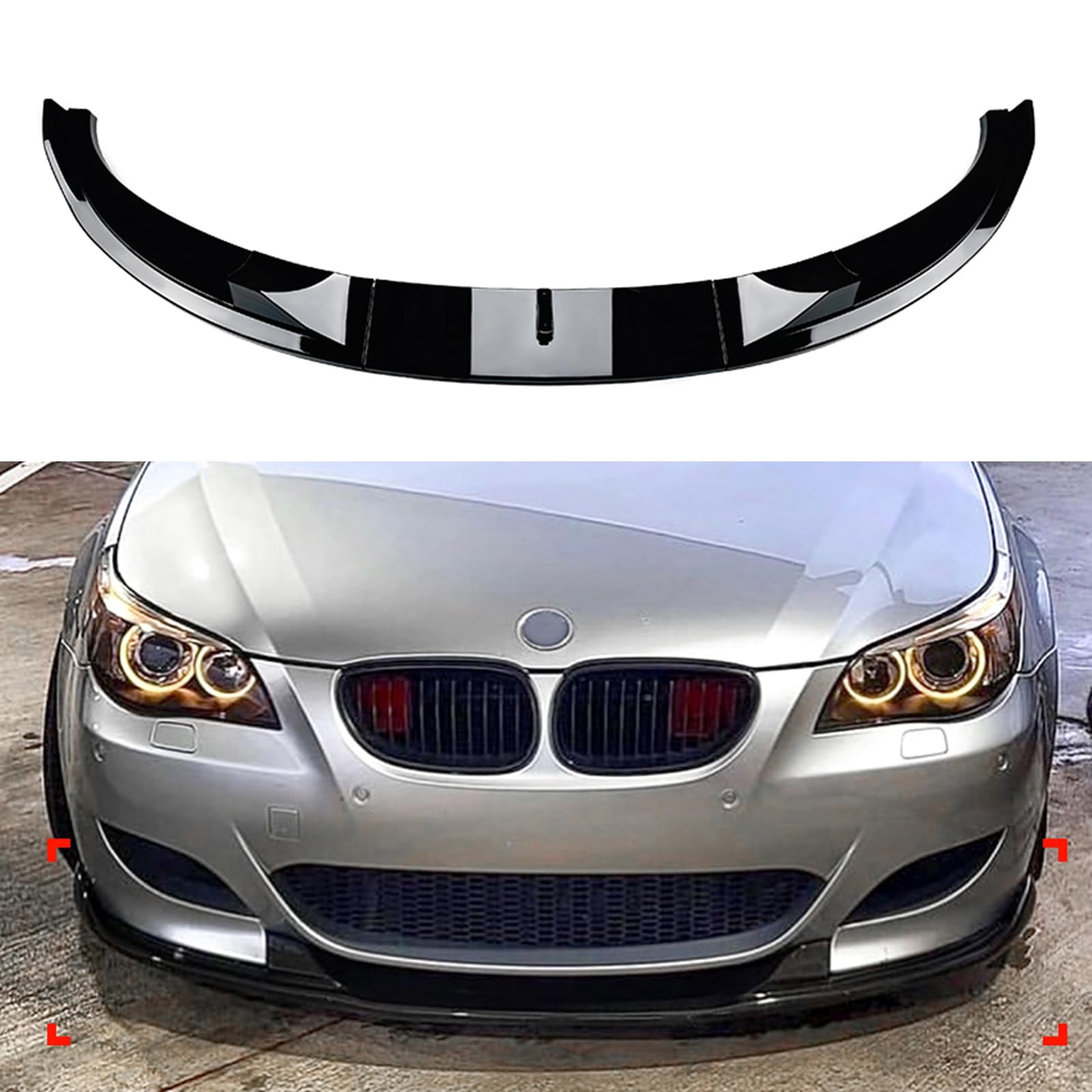 Front Spoiler Lippe Stoßstange Schwarz Glanz Für 5er E60 E61 2007