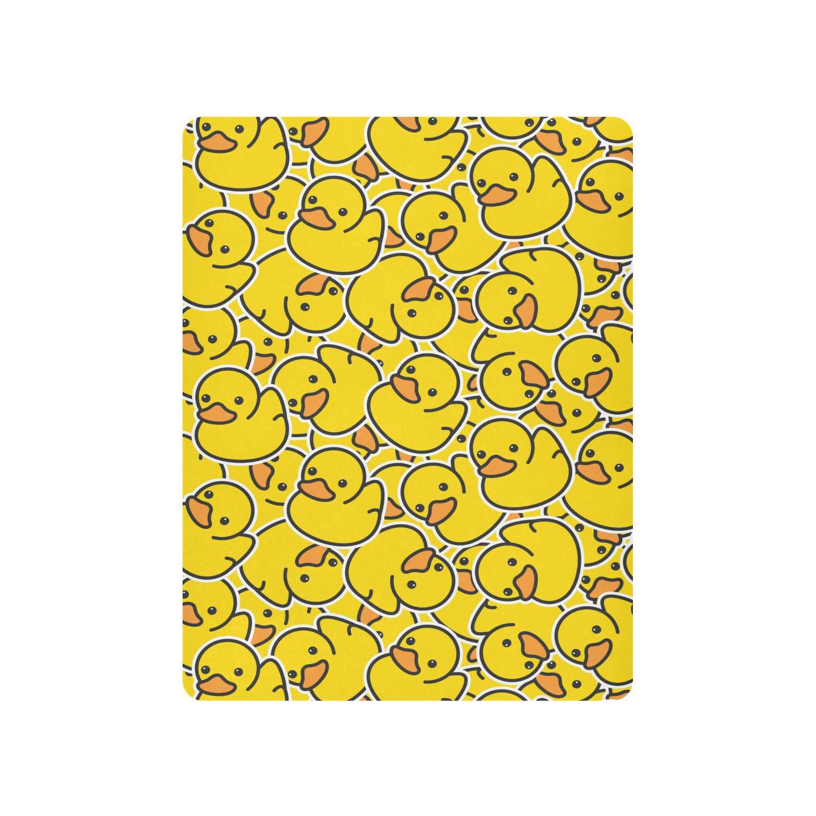 Crib Sheets for Boys Girl Cartoon Duck Neutral Mini Crib Mattress Sheets Fitted, Rubber Ducky Toddler Baby Sheets for Crib Mattress Soft & Breathable 39 * 27 * 5In