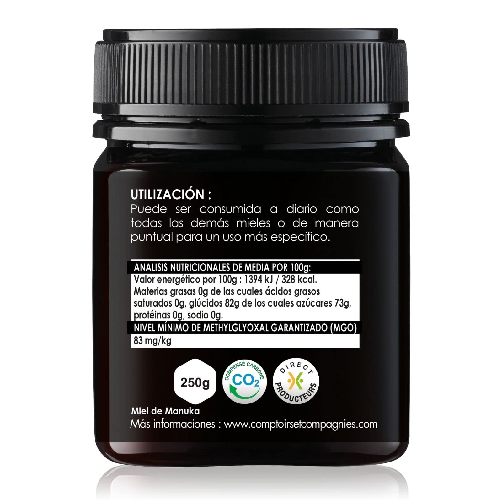 COMPTOIRS ET COMPAGNIES - Miele Di Manuka - MGO 83 - IAA5+ - Nuova Zelanda - 250g