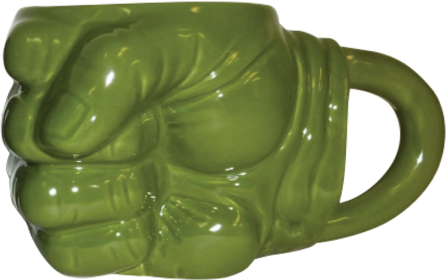 Vandor 54928 Marvel Hulk Fist Shaped Ceramic Soup Coffee Mug, Multicolor