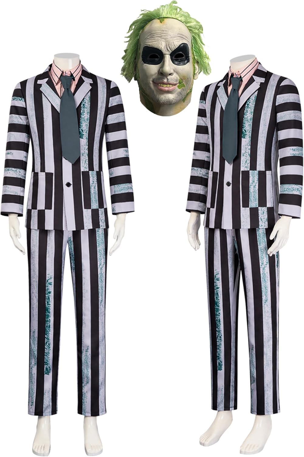 Rowmv Beetle Move Juice Costume Black and White Striped