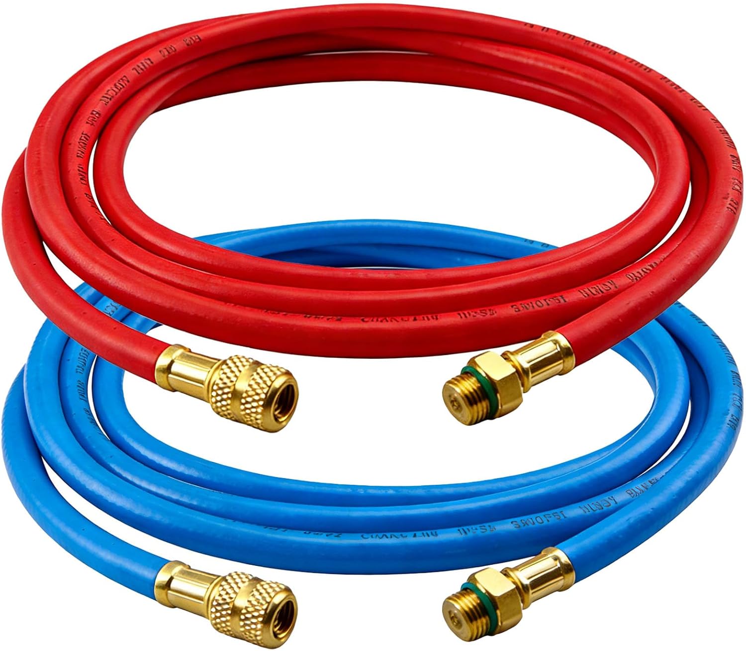 9FT 34722 Enviro-Guard Hose Set for Hvac Hoses, Red & Blue R-134a Enviro Guard Hose Set for 34788, 34288, 34134Z RRR Machines, 740 PSI Working Pressure / 3700 PSI Burst Pressure