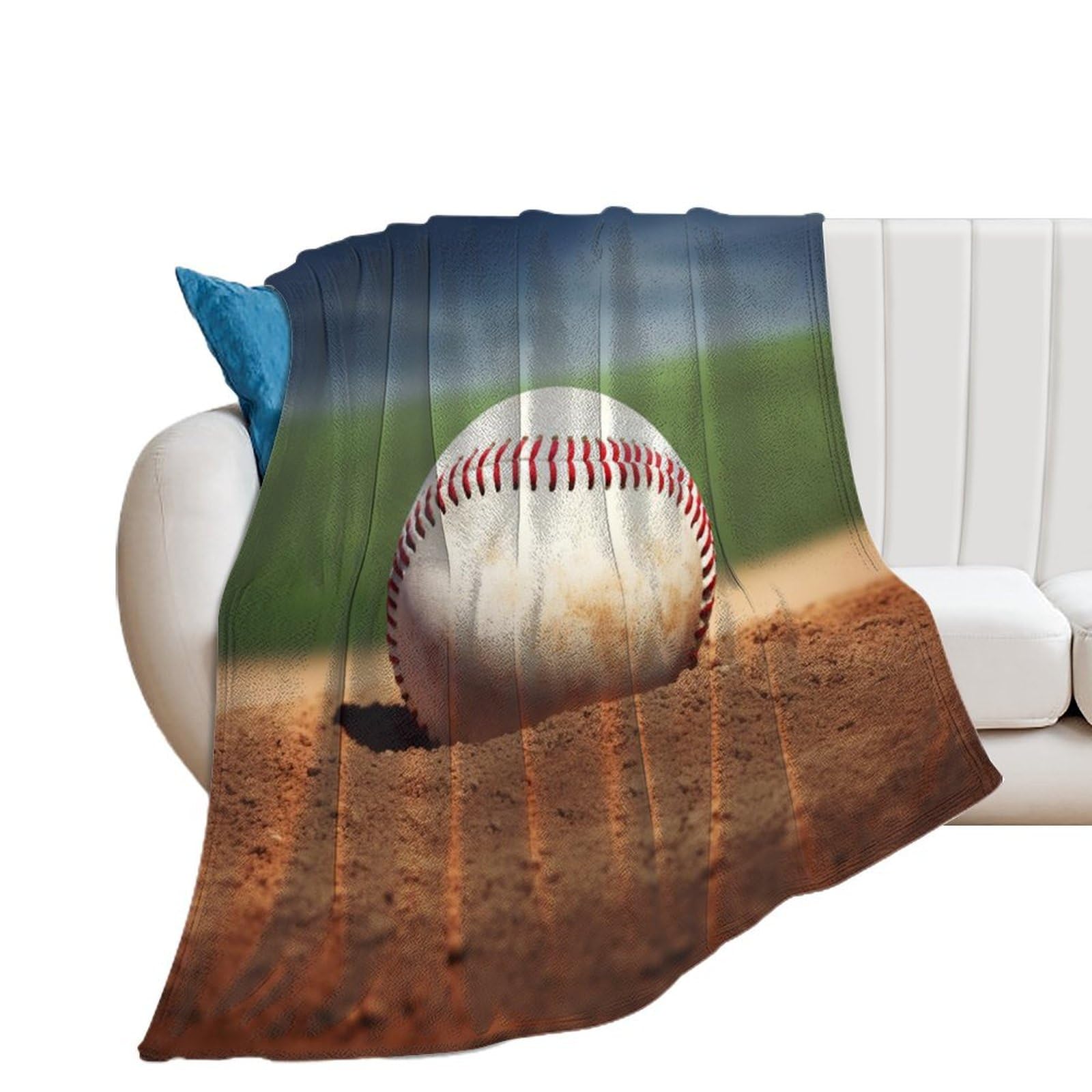 Couverture de baseball chaude et légère en flanelle pour voyage