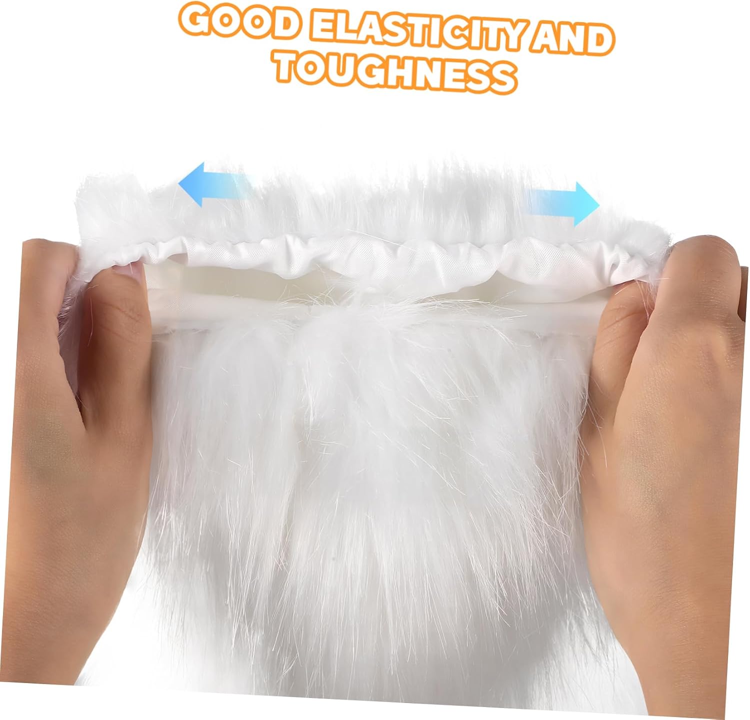 1set Leg Warmers and Wrist Warmers for Christmas Cosplay Plush and Comfortable Arm Covers for Performance Costumes and Everyday Wear