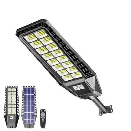 1600W Solar Street Lights Outdoor, 32000 Lumens Dusk to Dawn Solar Lights Outdoor Motion Sensor IP66 Waterproof Street Lights Solar Powered for Yard, Garden, Parking Lot