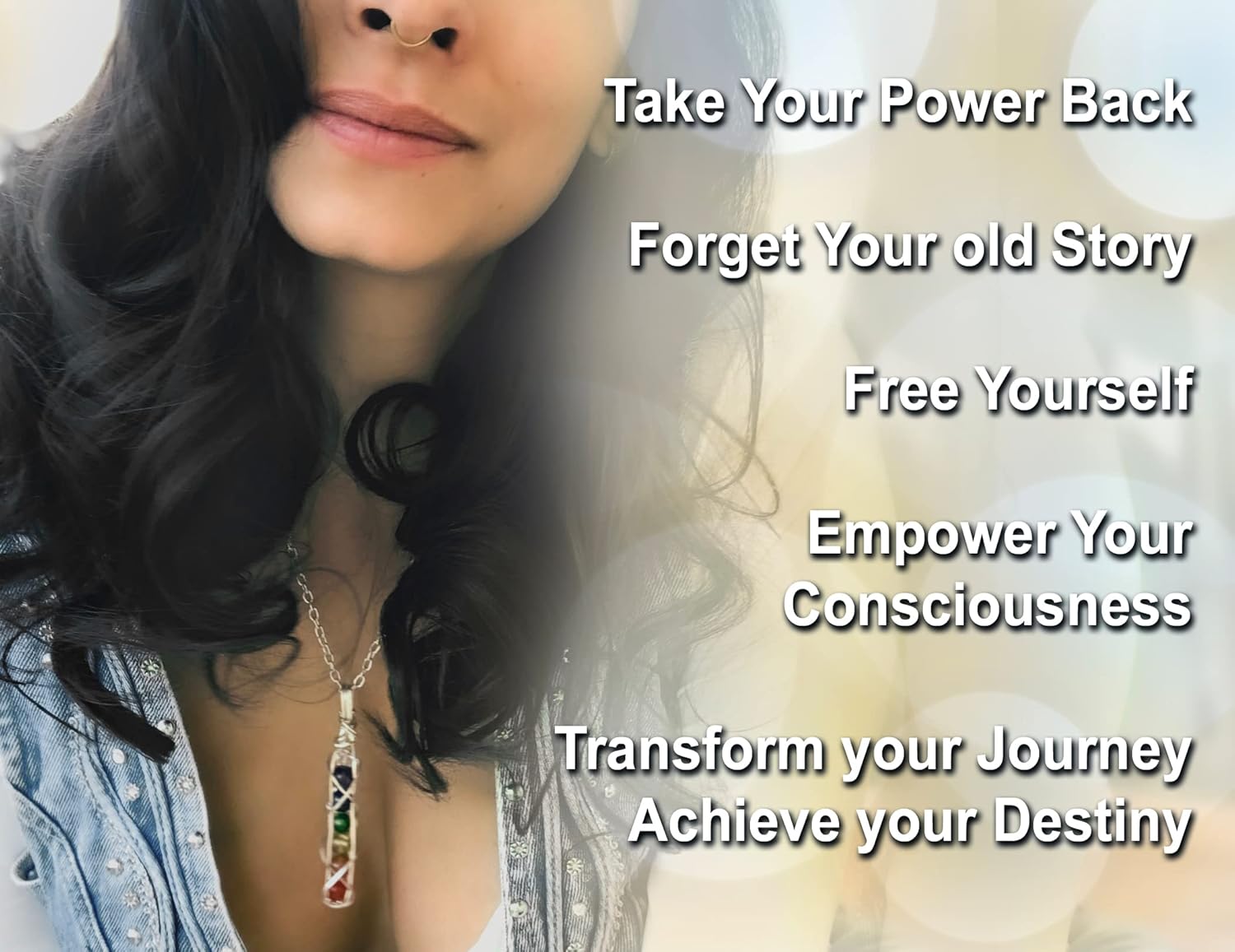 Natural Chakra Healing Necklace 7 Crystal Pendant Energy Balancing Reiki Wire Wrapped - Image 3