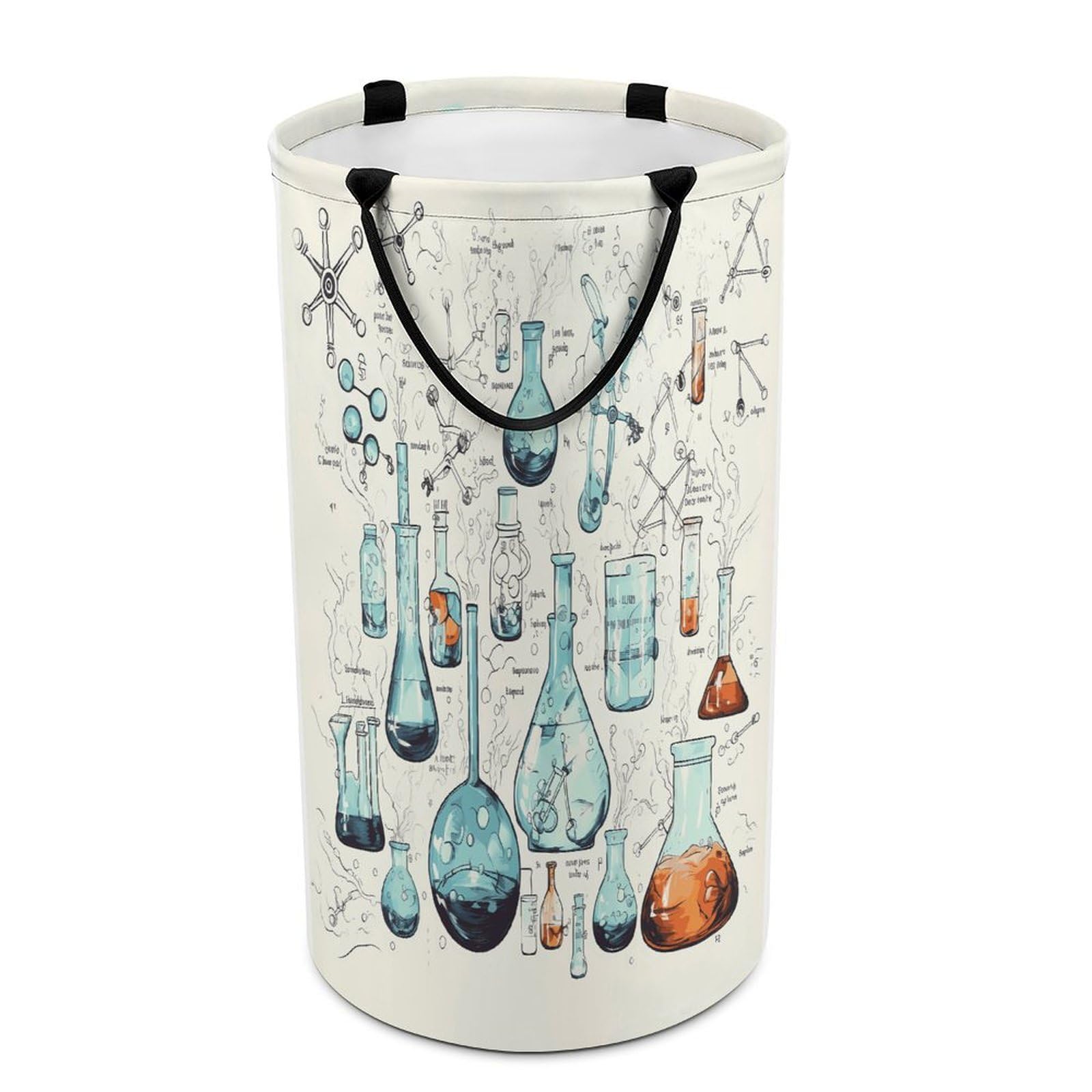 Chemistry Print Dirty Clothes Basket Large Capacity Laundry Basket Freestanding Laundrys Hampers Tall Collapsible Clothes Hamper for Blankets Toys