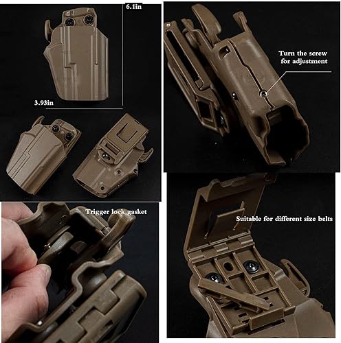 Miniatura 5 de Airsoft - Plataforma de pierna caída y funda para diestros, plataforma táctica para montaje en muslo, panel de funda de pierna caída, con cinturón