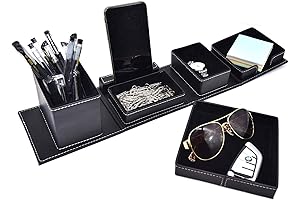 Black Leather Desk Accessories: The Ultimate Organizer for Men